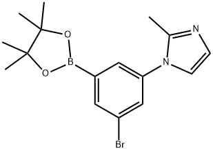 3-Bromo-5-(2-methylimidazol-1-yl)phenylboronic acid pinacol ester Struktur