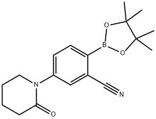 1-[4-(TETRAMETHYL-1,3,2-DIOXABOROLAN-2-YL)-3-CYANOPHENYL]PIPERIDIN-2-ONE Struktur