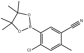 2-Chloro-5-cyano-4-methylphenylboronic acid pinacol ester Struktur