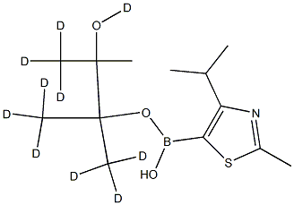 [2-Methyl-4-(iso-propyl)-d10]-thiazole-5-boronic acid pinacol ester Struktur