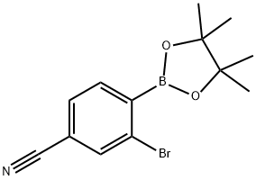 2-Bromo-4-cyanophenylboronic acid pinacol ester Struktur