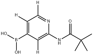 2-Pivalamido(pyridine-d3)-4-boronic acid Struktur