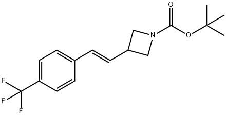 tert-butyl (E)-3-(4-(1,1-difluoroethyl)styryl)azetidine-1-carboxylate Struktur