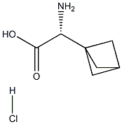 (2R)-2-amino-2-{bicyclo[1.1.1]pentan-1-yl}acetic acid hydrochloride Struktur