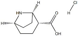 (1R,2R,5R)-8-Azabicyclo[3.2.1]octane-2-carboxylic acid hydrochloride Struktur