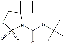 tert-butyl 7-oxa-6-thia-5-azaspiro[3.4]octane-5-carboxylate 6,6-dioxide Struktur