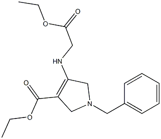 ethyl 1-benzyl-4-[(2-ethoxy-2-oxoethyl)amino]-2,5-dihydro-1H-pyrrole-3-carboxylate Struktur