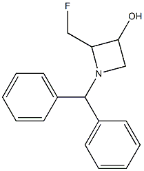 1-(diphenylmethyl)-2-(fluoromethyl)azetidin-3-ol Struktur