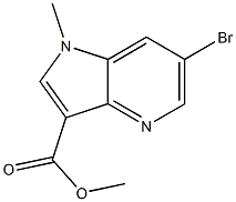 methyl 6-bromo-1-methyl-1H-pyrrolo[3,2-b]pyridine-3-carboxylate Struktur