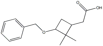 2-[3-(benzyloxy)-2,2-dimethylcyclobutyl]acetic acid Struktur