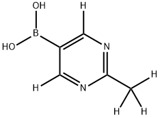 (2-(methyl-d3)pyrimidin-5-yl-4,6-d2)boronic acid Struktur