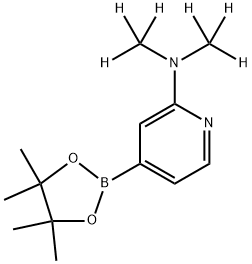 N,N-bis(methyl-d3)-4-(4,4,5,5-tetramethyl-1,3,2-dioxaborolan-2-yl)pyridin-2-amine Struktur