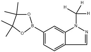 1-(methyl-d3)-6-(4,4,5,5-tetramethyl-1,3,2-dioxaborolan-2-yl)-1H-indazole Struktur