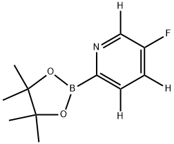 5-fluoro-2-(4,4,5,5-tetramethyl-1,3,2-dioxaborolan-2-yl)pyridine-3,4,6-d3 Struktur