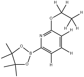 2-(ethoxy-d5)-6-(4,4,5,5-tetramethyl-1,3,2-dioxaborolan-2-yl)pyridine-3,4,5-d3 Struktur