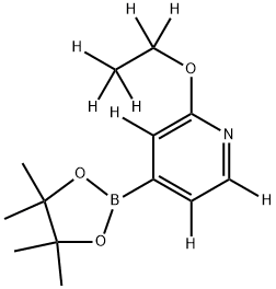 2-(ethoxy-d5)-4-(4,4,5,5-tetramethyl-1,3,2-dioxaborolan-2-yl)pyridine-3,5,6-d3 Struktur