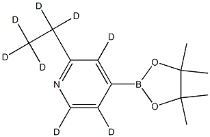 2-(ethyl-d5)-4-(4,4,5,5-tetramethyl-1,3,2-dioxaborolan-2-yl)pyridine-3,5,6-d3 Struktur