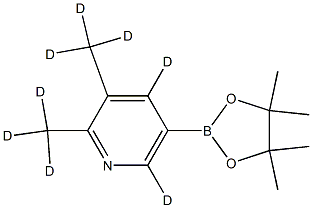 2,3-bis(methyl-d3)-5-(4,4,5,5-tetramethyl-1,3,2-dioxaborolan-2-yl)pyridine-4,6-d2 Struktur