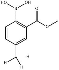 (2-(methoxycarbonyl)-4-(methyl-d3)phenyl)boronic acid Struktur