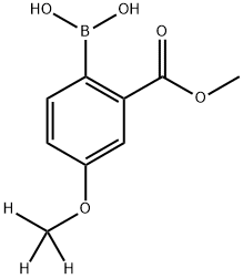 (4-(methoxy-d3)-2-(methoxycarbonyl)phenyl)boronic acid Struktur