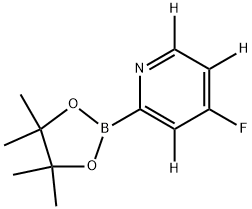 4-fluoro-2-(4,4,5,5-tetramethyl-1,3,2-dioxaborolan-2-yl)pyridine-3,5,6-d3 Struktur