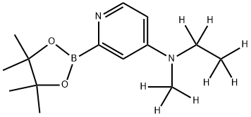 N-(ethyl-d5)-N-(methyl-d3)-2-(4,4,5,5-tetramethyl-1,3,2-dioxaborolan-2-yl)pyridin-4-amine Struktur