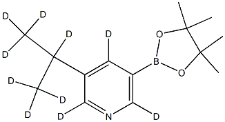 3-(propan-2-yl-d7)-5-(4,4,5,5-tetramethyl-1,3,2-dioxaborolan-2-yl)pyridine-2,4,6-d3 Struktur