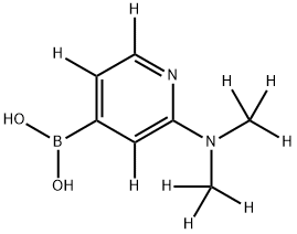 (2-(bis(methyl-d3)amino)pyridin-4-yl-3,5,6-d3)boronic acid Struktur