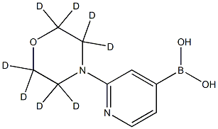 (2-(morpholino-d8)pyridin-4-yl)boronic acid Struktur