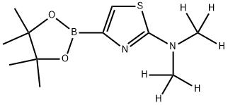 N,N-bis(methyl-d3)-4-(4,4,5,5-tetramethyl-1,3,2-dioxaborolan-2-yl)thiazol-2-amine Struktur