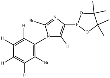 2-bromo-1-(2-bromophenyl-3,4,5,6-d4)-4-(4,4,5,5-tetramethyl-1,3,2-dioxaborolan-2-yl)-1H-imidazole-5-d Struktur