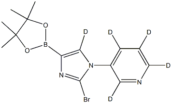 3-(2-bromo-4-(4,4,5,5-tetramethyl-1,3,2-dioxaborolan-2-yl)-1H-imidazol-1-yl-5-d)pyridine-2,4,5,6-d4 Struktur