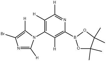 4-(4-bromo-1H-imidazol-1-yl-2,5-d2)-2-(4,4,5,5-tetramethyl-1,3,2-dioxaborolan-2-yl)pyridine-3,5,6-d3 Struktur