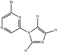 2-bromo-6-(1H-imidazol-1-yl-d3)pyrazine Struktur