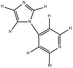 2-bromo-4-(1H-imidazol-1-yl-d3)pyridine-3,5,6-d3 Struktur