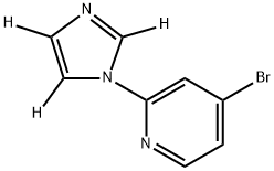 4-bromo-2-(1H-imidazol-1-yl-d3)pyridine Struktur