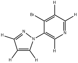 4-bromo-3-(1H-pyrazol-1-yl-d3)pyridine-2,5,6-d3 Struktur