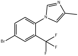 1-(4-bromo-2-(trifluoromethyl)phenyl)-4-methyl-1H-imidazole Struktur