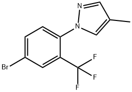 1-(4-bromo-2-(trifluoromethyl)phenyl)-4-methyl-1H-pyrazole Struktur