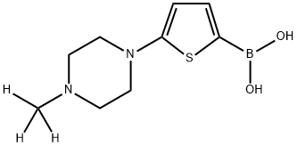 (5-(4-(methyl-d3)piperazin-1-yl)thiophen-2-yl)boronic acid Structure