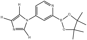 4-(1H-imidazol-1-yl-d3)-2-(4,4,5,5-tetramethyl-1,3,2-dioxaborolan-2-yl)pyridine Struktur