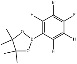 2-(3-bromo-4-fluorophenyl-2,5,6-d3)-4,4,5,5-tetramethyl-1,3,2-dioxaborolane Struktur