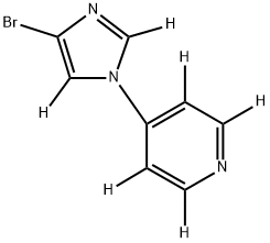 4-(4-bromo-1H-imidazol-1-yl-2,5-d2)pyridine-2,3,5,6-d4 Struktur