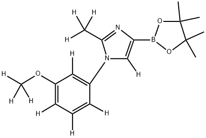 1-(3-(methoxy-d3)phenyl-2,4,5,6-d4)-2-(methyl-d3)-4-(4,4,5,5-tetramethyl-1,3,2-dioxaborolan-2-yl)-1H-imidazole-5-d Struktur