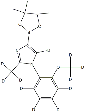 1-(2-(methoxy-d3)phenyl-3,4,5,6-d4)-2-(methyl-d3)-4-(4,4,5,5-tetramethyl-1,3,2-dioxaborolan-2-yl)-1H-imidazole-5-d Struktur