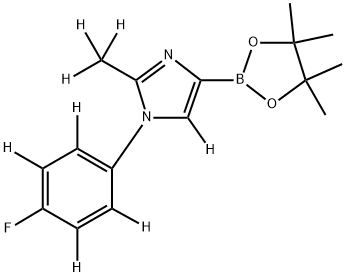 1-(4-fluorophenyl-2,3,5,6-d4)-2-(methyl-d3)-4-(4,4,5,5-tetramethyl-1,3,2-dioxaborolan-2-yl)-1H-imidazole-5-d Struktur