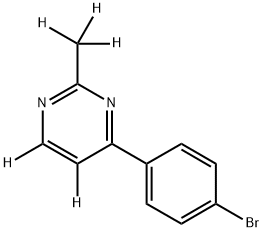 4-(4-bromophenyl)-2-(methyl-d3)pyrimidine-5,6-d2 Struktur