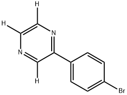 2-(4-bromophenyl)pyrazine-3,5,6-d3 Struktur