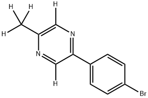 2-(4-bromophenyl)-5-(methyl-d3)pyrazine-3,6-d2 Struktur