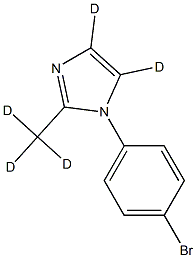 1-(4-bromophenyl)-2-(methyl-d3)-1H-imidazole-4,5-d2 Struktur